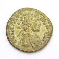 Pièces de monnaie anciennes en cuivre argenté de forme personnalisée, plaquées or antique, souvenirs