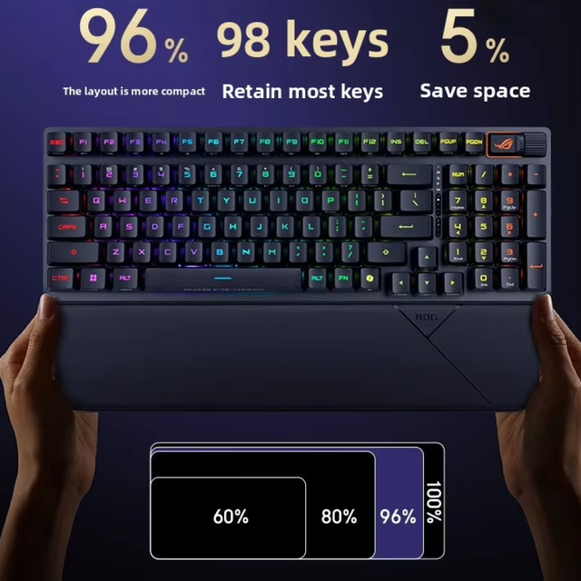 Factory Direct Customized 68-Key RGB Backlight Professional Gaming Mechanical Keyboard Gateron/Kailh Brand New Metal Shaft