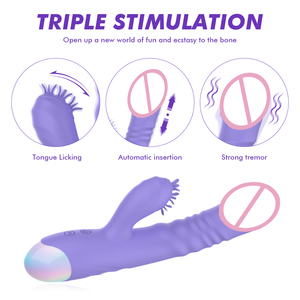 Vibrador de Conejo con Succión de Clítoris Totalmente Automático, Sensación Realista, 20 Frecuencias, Resistente al Agua, Recargable por USB, Ecológico - Product Image 5