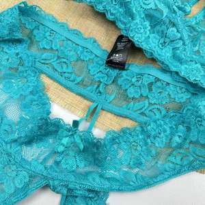 大きいサイズ レディース セクシー エロティック 単色 レース ランジェリーセット ブラ＆ショーツ 調節可能ストラップ ノンワイヤースチールリング - Product Image 5