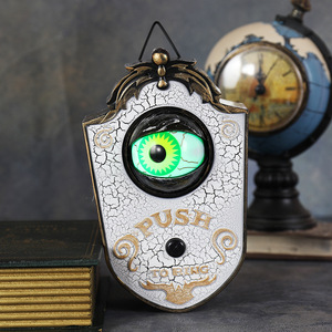 Décoration de sonnette d'Halloween à un œil, en PVC, électrique, lumineuse et sonore, avec œil artificiel, accessoires de déguisement pour pièces effrayantes, décoration d'Halloween - Product Image 6