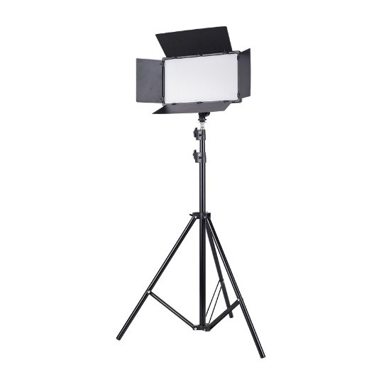 HOSHI U800 RGB With 2.1M Tripod 2*Batteries Controller LED Video Light Dimmable Bi-Color 3200K~5600K LED Panel Light Photography