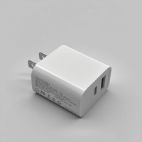 Adaptateur secteur rapide double port USB 20W PD QC, prise murale US EU, chargeur rapide universel pour iPhone, Samsung, téléphones mobiles, tablettes