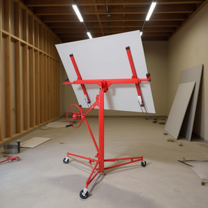 Sollevatore per Cartongesso 11 Piedi Altezza Massima Capacità 68 Kg Design Bloccabile per Edilizia - Product Image 2