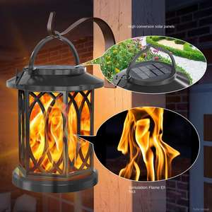 <b>Solar</b> LED IP65 Waterproof Flame Lamp <b>Outdoor</b> Camping Garden Landscape Wall-Mounted Decorative <b>Lantern</b> - Product Image 3