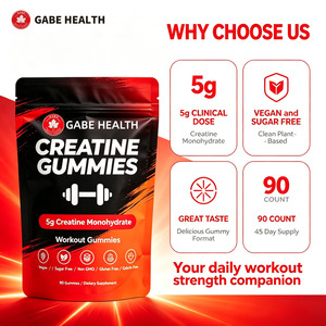 Gummies de créatine 5G en gros, 90 unités, monohydrate, dose clinique, pour la force musculaire maigre, l'énergie et la récupération, végétaliennes, sans OGM, pour la gym, OEM - Product Image 3