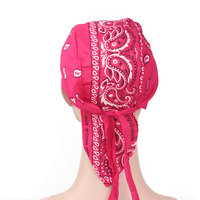 Venta al por mayor logotipo personalizado pelo Durag calavera gorra Bandana cabeza envuelve motorista gorro Bandana sombrero quimio gorra Rocío trapo para hombres mujeres