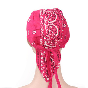 Vente en gros Logo personnalisé cheveux Durag tête de mort casquette <span class=keywords><strong>Bandana</strong></span> tête enveloppe Biker bonnet casquette <span class=keywords><strong>Bandana</strong></span> chapeau chimio casquette rosée chiffon pour hommes femmes - Product Image 4
