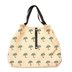 <b>Foldable</b> Polyester Shopping <b>Bag</b> With Handle,Cartoon Heat Transfer Custom Logo Printing,Large Capacity Compact Portable Tote <b>Bag</b> - Product Image 2