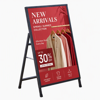 Support publicitaire moderne en fer pour affiches de rue, panneau d'affichage vertical, support pour panneaux KT et PVC expansé, blanc
