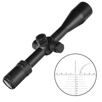 Lunette de visée Bowei 6-24x50 FFP avec tube de 30 mm, illumination rouge, mise au point latérale, correction de parallaxe, objectif HD, pour la chasse