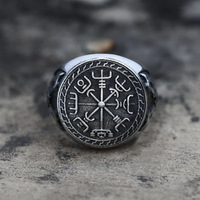 Bague Viking Runes Titane Acier Homme Femme 8mm Large Mythologie Nordique Grave Geometrique Bande Bijou Unisexe Cadeau