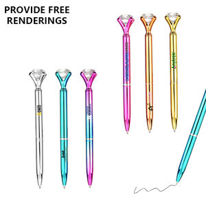 रचनात्मक हीरा मुद्रित लोगो बॉलपॉइंट पेन नवीनता 1.0 मिमी लेखन चौड़ाई धातु सामग्री विज्ञापन के लिए चौड़ाई धातु सामग्री - Product Image 2