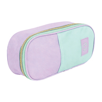 Organizer Penyimpanan Makeup dari Kain Lembut untuk Wanita, Tas Pouch Profesional dengan Bukaan Lebar, Tas Perlengkapan Perjalanan, Tas Perlengkapan Mandi
