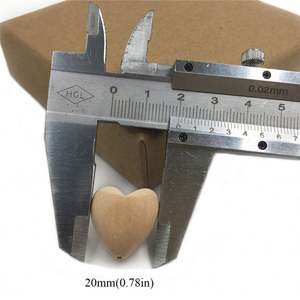 DIY Collar Cuentas de Madera Juguetes de dentición en forma de corazón Arce 20-40mm bolsa OPP cuentas de ganchillo, borla de madera de bebé para persianas - Product Image 5