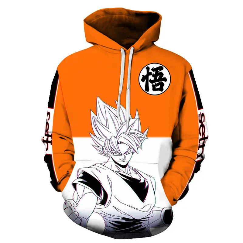 Wholesale Men Dragon of Ball clothing 3d print cute women/men Sweatshirt Goku Hoodie Coat Custom Anime jacket