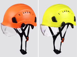 หมวกนิรภัยอุตสาหกรรมมาตรฐาน CE EN397/ANSI ผลิตจากวัสดุ ABS พร้อมแผ่นป้องกันใบหน้าแบบใส - Product Image 6