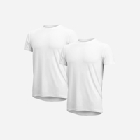 T-shirt classique pour homme, coupe régulière, extensible dans 4 directions, col rond