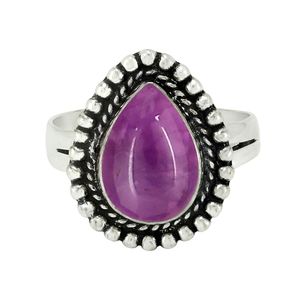 Anillos de Plata 925 de Alta Calidad con Amatista para Mujer, Anillos Elegantes con Piedras Preciosas para Boda, Compromiso, Anillos Oxidados con Regalo - Product Image 4