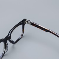 Gafas con Marco Grueso Cuadrado, Unisex, Lentes Graduadas, Material de Acetato y Plástico, Dorado/Gris, Estilo Moderno y Atrevido, Uso Óptico
