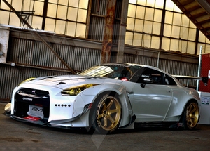 Kit corpo largo FRP in fibra di vetro stile Rocket Bunny per <span class=keywords><strong>Nissan</strong></span> <span class=keywords><strong>GTR</strong></span> R35 2008-2016 - Product Image 4