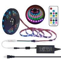 Contrôleur LED sans fil RF 5V 12V 24V à 11 touches pour bande lumineuse LED monochrome avec variateur de lumière