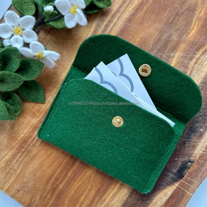 Hot Selling Colorful Button Closure Felt <b>Coin</b> Purse Candy Pattern Felt Pouch - Product Image 5