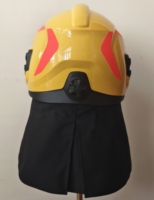 Casque de pompier de style ROSENBY à double visière avec éclairage intégré, ensemble de casque de pompier