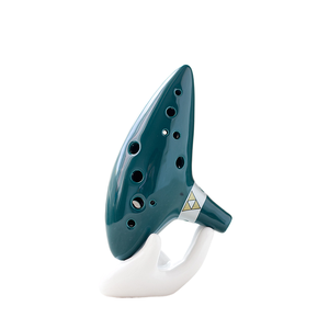 Ocarina 12 agujeros Alto C <span class=keywords><strong>Flauta</strong></span> de cerámica Instrumento musical <span class=keywords><strong>para</strong></span> principiantes con soporte de exhibición de bolsa de <span class=keywords><strong>cancionero</strong></span> - Product Image 2