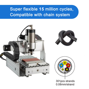 Zhong Hua Jiang 16AWG 1.5mm² CNC <b>Wire</b> UL2464 16 Gauge 5 Core Cable <b>Electrical</b> Shielded Chain <b>Wire</b> for CNC Router Machine - Product Image 5