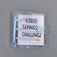 Vente chaude Mini Journal Reliure D'économie D'argent US GBP Livre De Défi D'économie D'argent Personnalisé Avec Poche