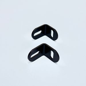 Soporte de esquina en forma de L Li Hai Hardware de 25x25 mm, color negro, para fijación de muebles - Product Image 2