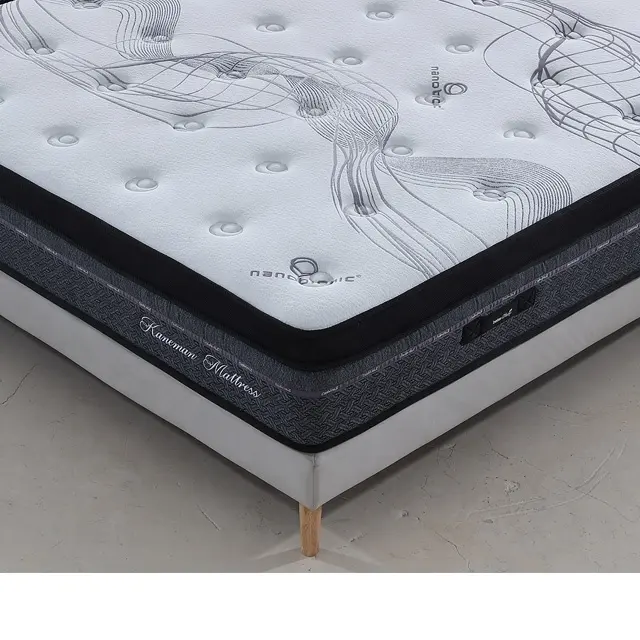 Wholesale bedroom furniture 12 inch Vacuum roll up full queen king size hybrid latex pocket coil spring colchon mattress in box