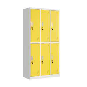 Nuevos Productos: Armarios Modernos de Acero, Armario Resistente para Ropa con 6 Puertas, Cerradura con Llave para Gimnasio, Multicolor, con Barra para Colgar, Armario de Acero Ensamblado - Product Image 2