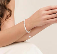 Bracelet de perles baroques blanches cultivées en eau douce de style rétro pour bijoux de mariage