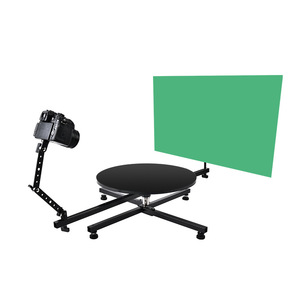 Plateau tournant pour photographie, métal, rotation à 360 degrés, équipement de photographie de produits, design pliable réglable - Product Image 1