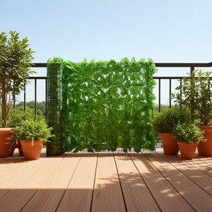 Toile de protection pour balcon en polyéthylène vert 236,2 x 39,4 po, résistante aux UV, pour plantes artificielles, utilisation extérieure - Product Image 2
