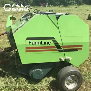 Gainjoys New Vertical Hydraulic Square Baler Mini Round Hay Forage Baler Twine Machine Baling Press