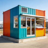 Unité Commerciale Modulaire Extérieure Extensible Préfabriquée Moderne Étanche en Panneaux Sandwich d'Acier Respirants à Installation Rapide pour Rue et Parc