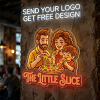 Enseigne néon personnalisée, logo pizza, lampe néon LED, lumière néon logo pizza pour restaurant, bar, café, boutique, pub, décoration murale commerciale