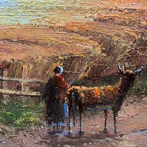 20 In× 24 in Peintures à l'huile d'art peintes à la main 100% sujet animal de champ classique authentique - Product Image 1