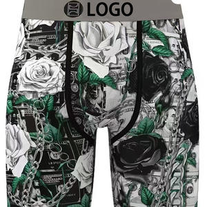 Boxer Tricoté Taille Mi-Haute pour Homme Imprimé Équipement de Sport pour Course Fitness et Boxe - Product Image 6