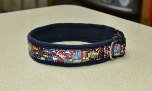 Collier pour chien, doublé polaire, réglable, super-héros, options de laisse assorties, marche pour chien, rouge, marine, bleu royal - Product Image 2