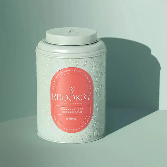 Stampa personalizzata piccolo barattolo di latta per tè e caffè Matcha rotondo ermetico da 1L 500ML con doppio coperchio