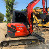 Kubota U48 d'occasion mini-pelle hydraulique à chenilles ultra compacte de 5 tonnes voie étroite/intérieur Precision Work Star U27 U30 U35 U40 U55