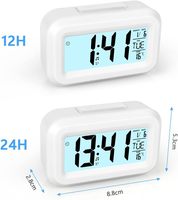 Reloj Despertador Digital LCD de Alta Calidad y Gran Venta, Muestra Temperatura, Fecha, Mes y Día, Pequeño y Bonito