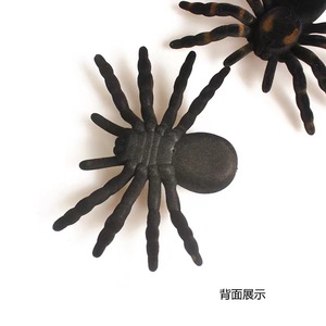 Araña flocada de plástico suave para decoración de Halloween, accesorio para interiores, ideal para la preparación de fiestas. - Product Image 2