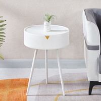 Table de chevet en plastique épaissi haute résistance, design créatif et moderne, 40 cm de large, mobilier de maison, alternative simple et compacte