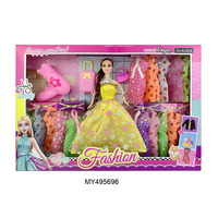 Poupée Princesse Articulée en Plastique de Haute Qualité à 9 Articulations avec Magnifique Robe, Chaussures et Coffret Cadeau – Jouet de Jeu d'Imitation pour Filles