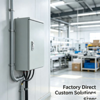Boîtier de raccordement equipotentiel étanche IP55 en acier inoxydable 304, boîte de connexion à la terre avec verrouillage mécanique 630A 220V pour alimentation extérieure